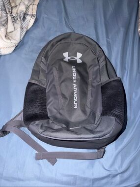 Under Armour Men's Black and Gray Logo Backpack